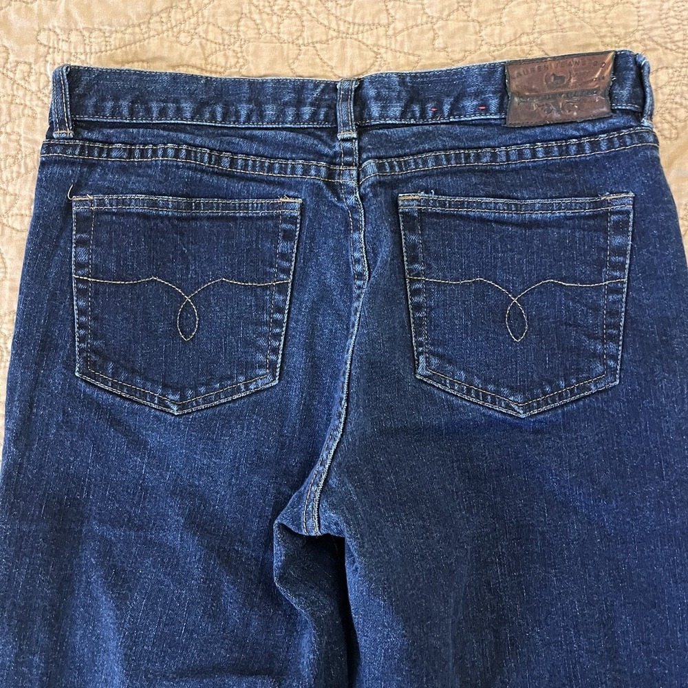 Lauren Jeans Co Dark Wash Slim Crop Raw Hem Stretch Coastal Americana 6 Runs Big - Picture 11 of 12